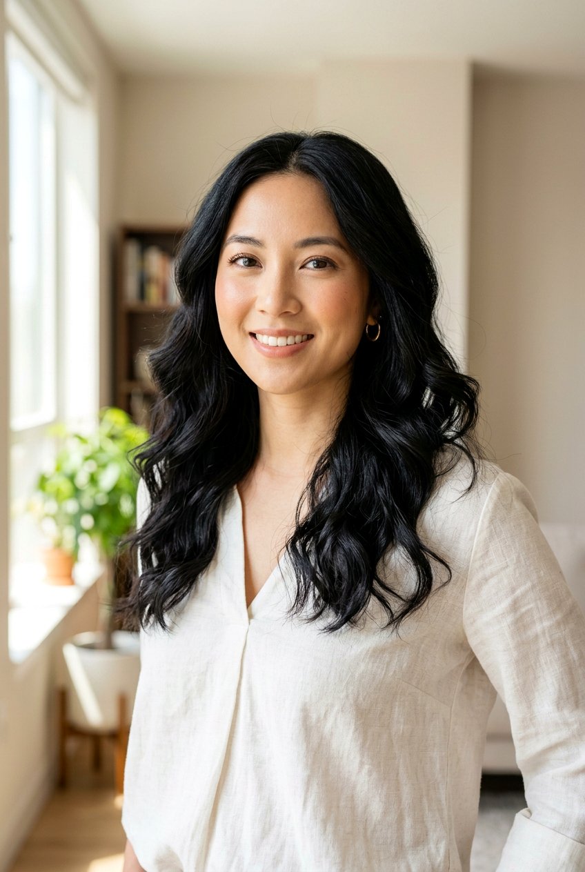 Ink Black Wavy Hair - 20 ink black hair color - 20 ink black hair color