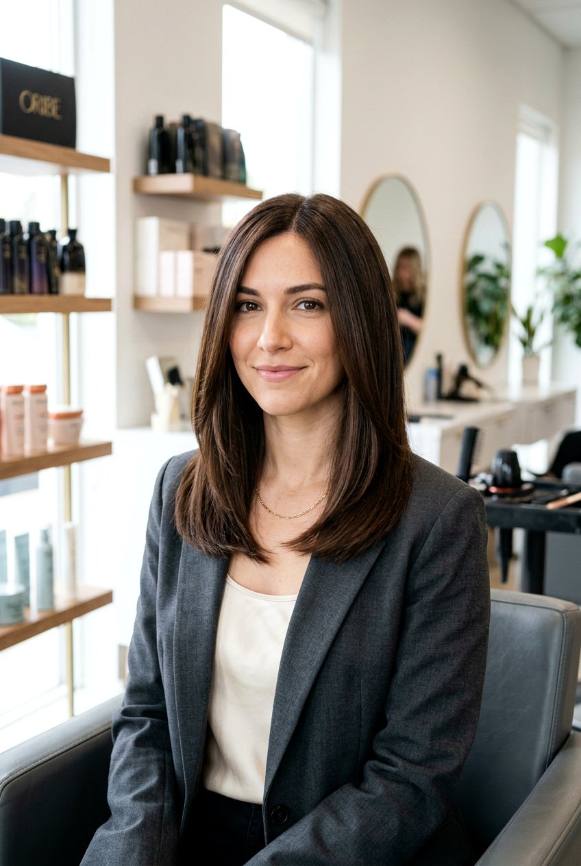 Internal Layered Straight Hair - 20 layered straight haircuts - 20 layered straight haircuts