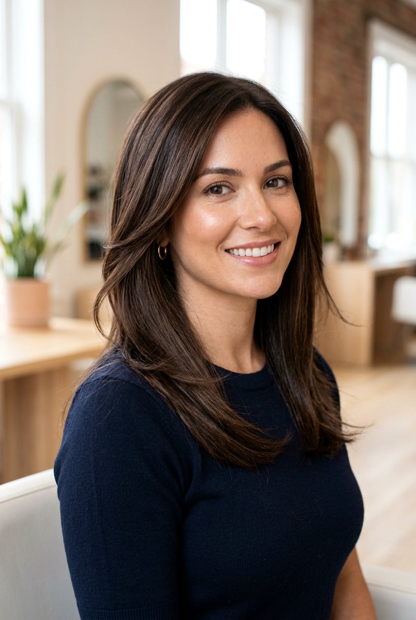 Internal layers medium hair - 20 medium haircuts for round faces - 20 medium haircuts for round faces