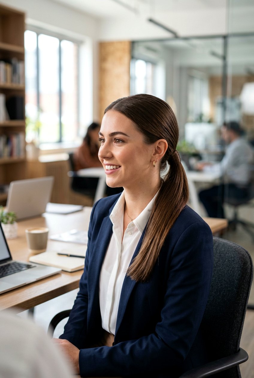 Interview Ponytail With Wrapped Base - 20 interview ponytail hairstyle - 20 interview ponytail hairstyle