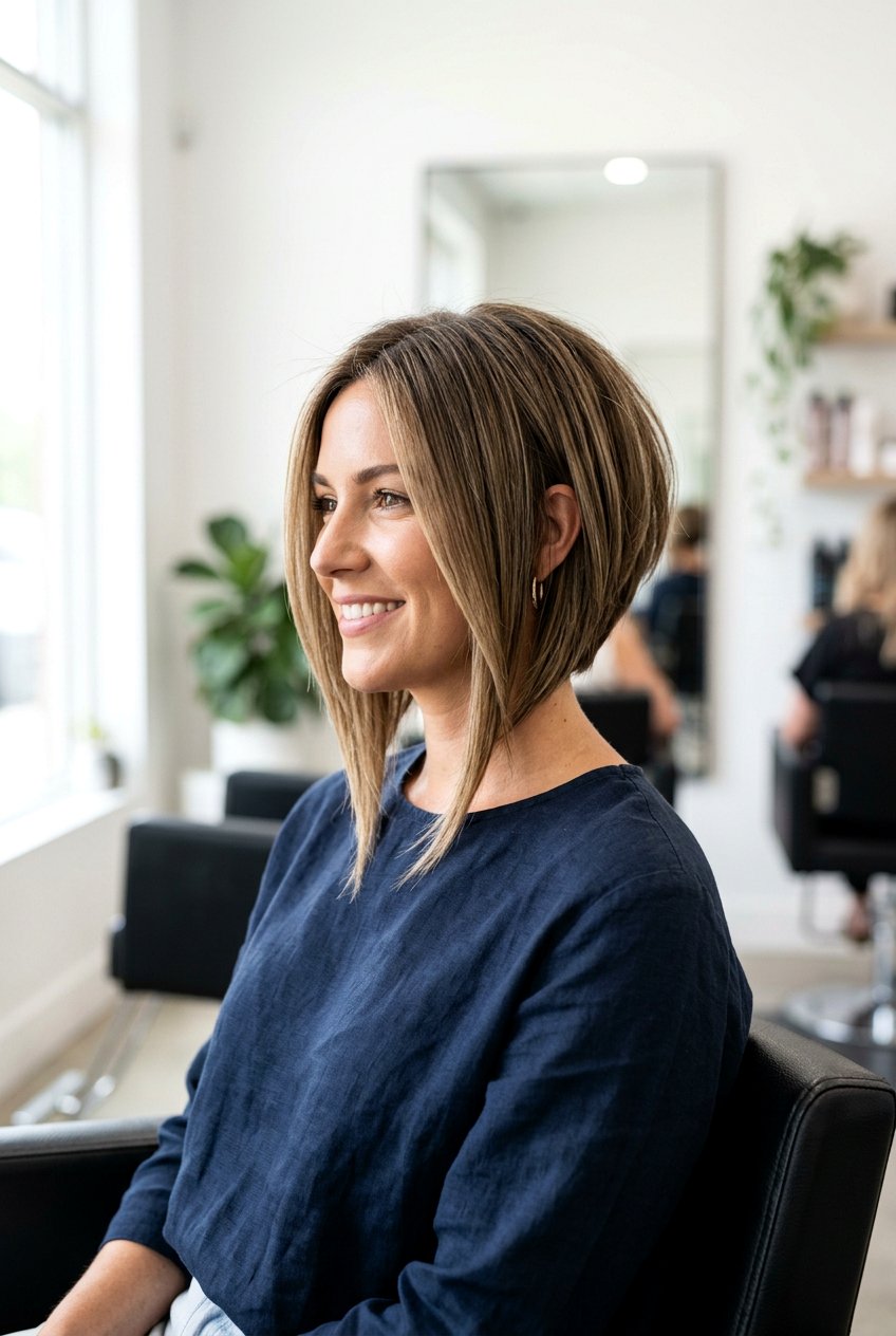 Inverted Bob - 20 haircuts for round faces - 20 haircuts for round faces