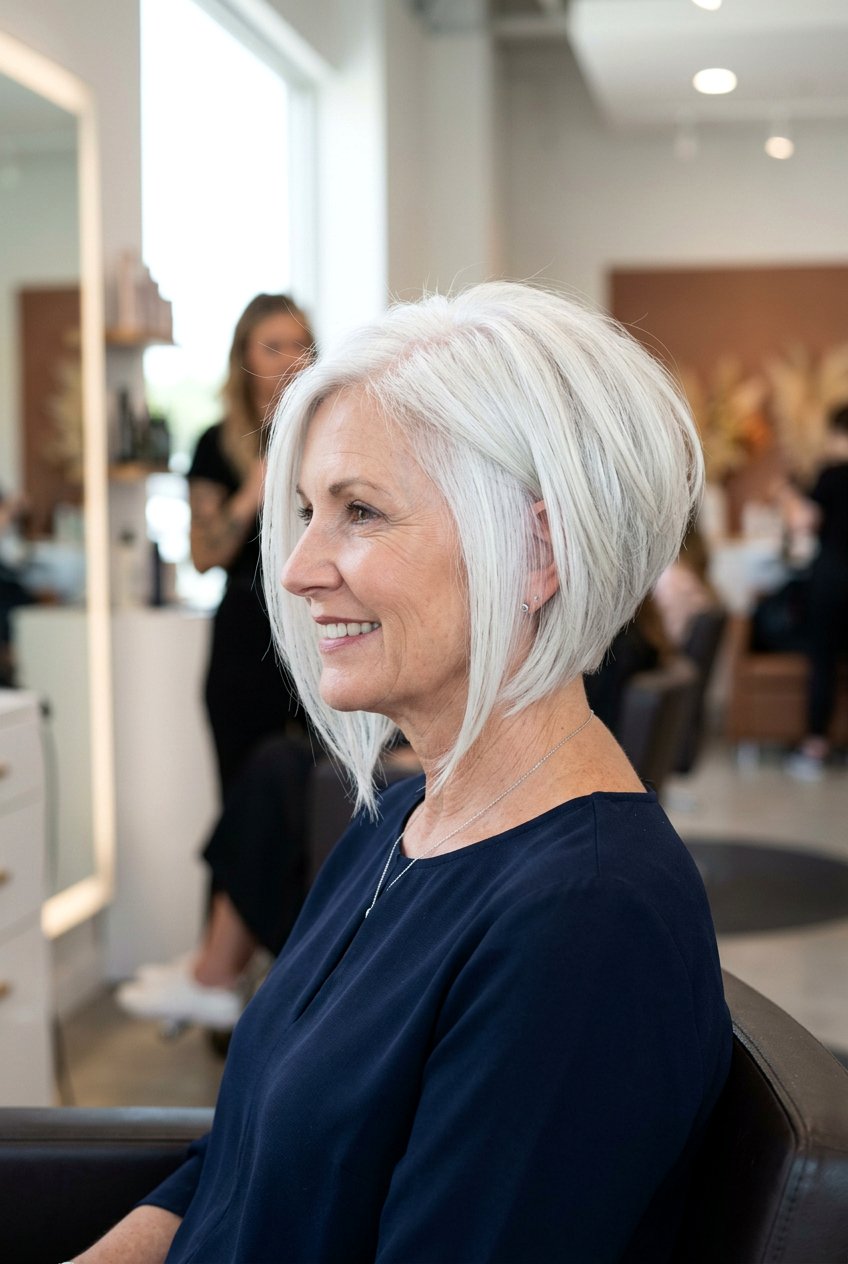 Inverted Bob - 20 rejuvenating hairstyles for women over 50 - 20 rejuvenating hairstyles for women over 50