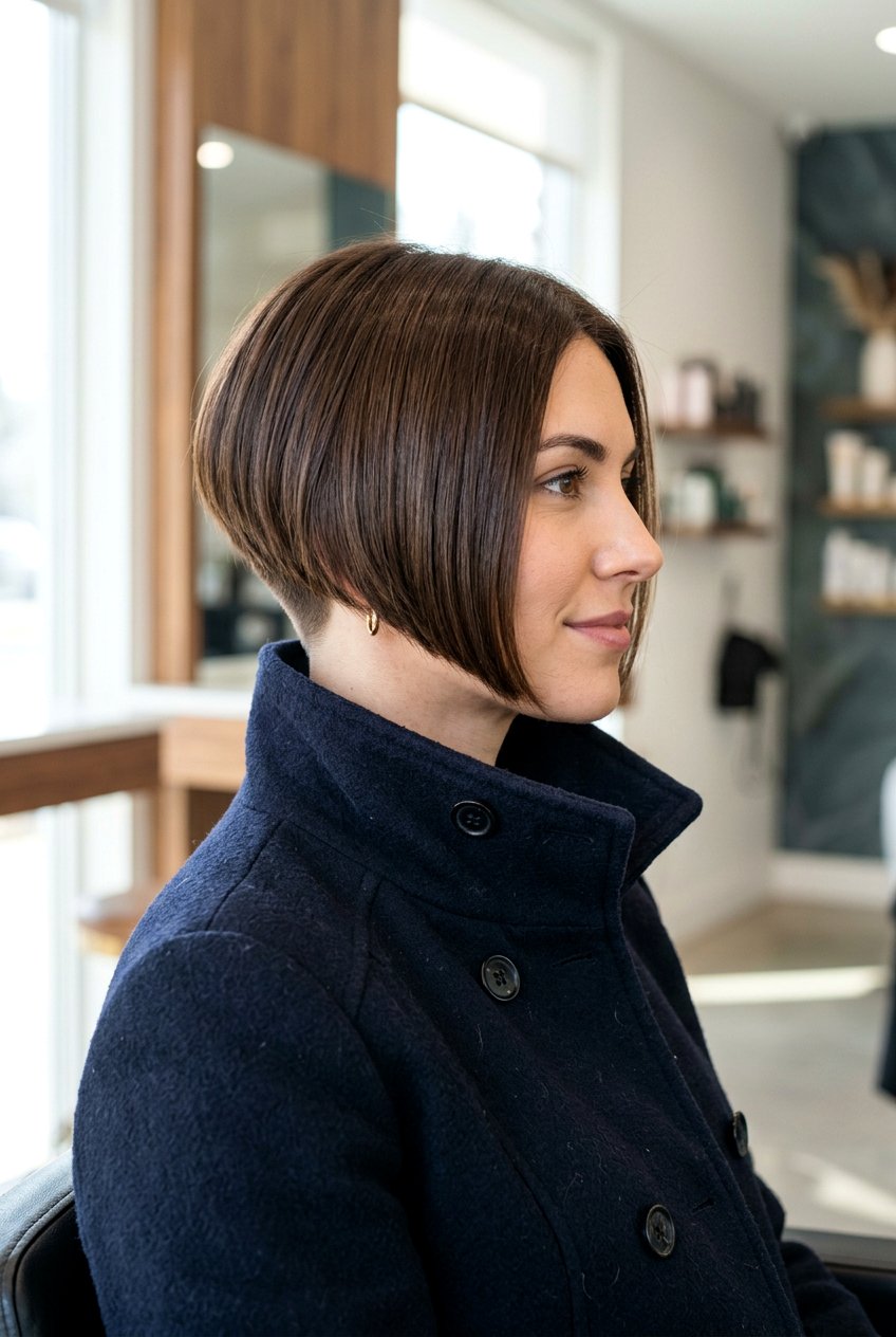 Inverted Bob - 20 stylish mom haircut for fine hair - 20 stylish mom haircut for fine hair