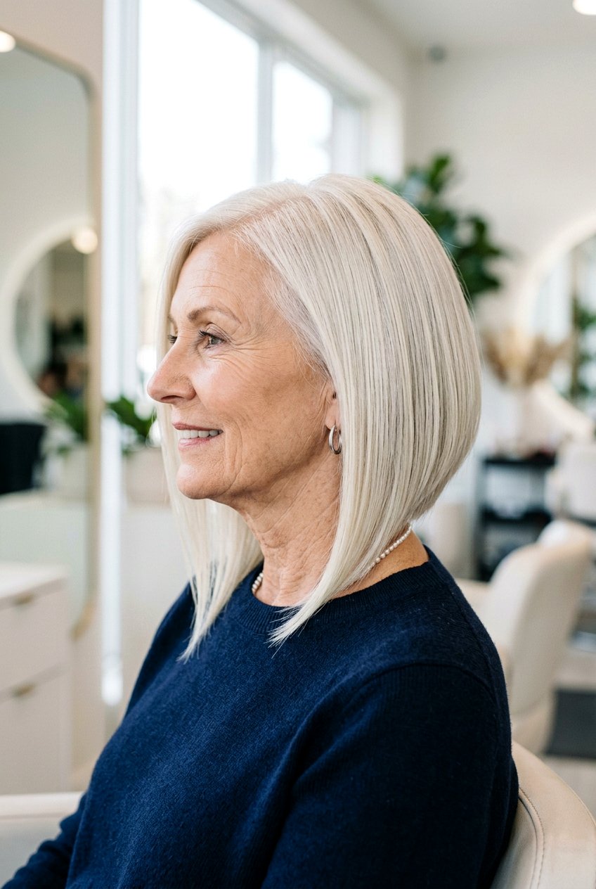 Inverted Bob Cut - 20 short hairstyles for women over 60 - 20 short hairstyles for women over 60