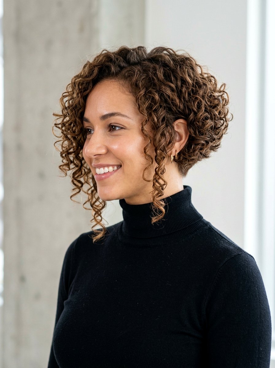 Inverted Bob For Curly Hair - 20 polished haircut for curly shoulder length hair - 20 polished haircut for curly shoulder length hair