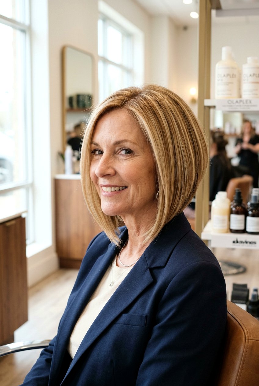 Inverted Bob Haircut - 20 best haircuts for women over 50 - 20 best haircuts for women over 50