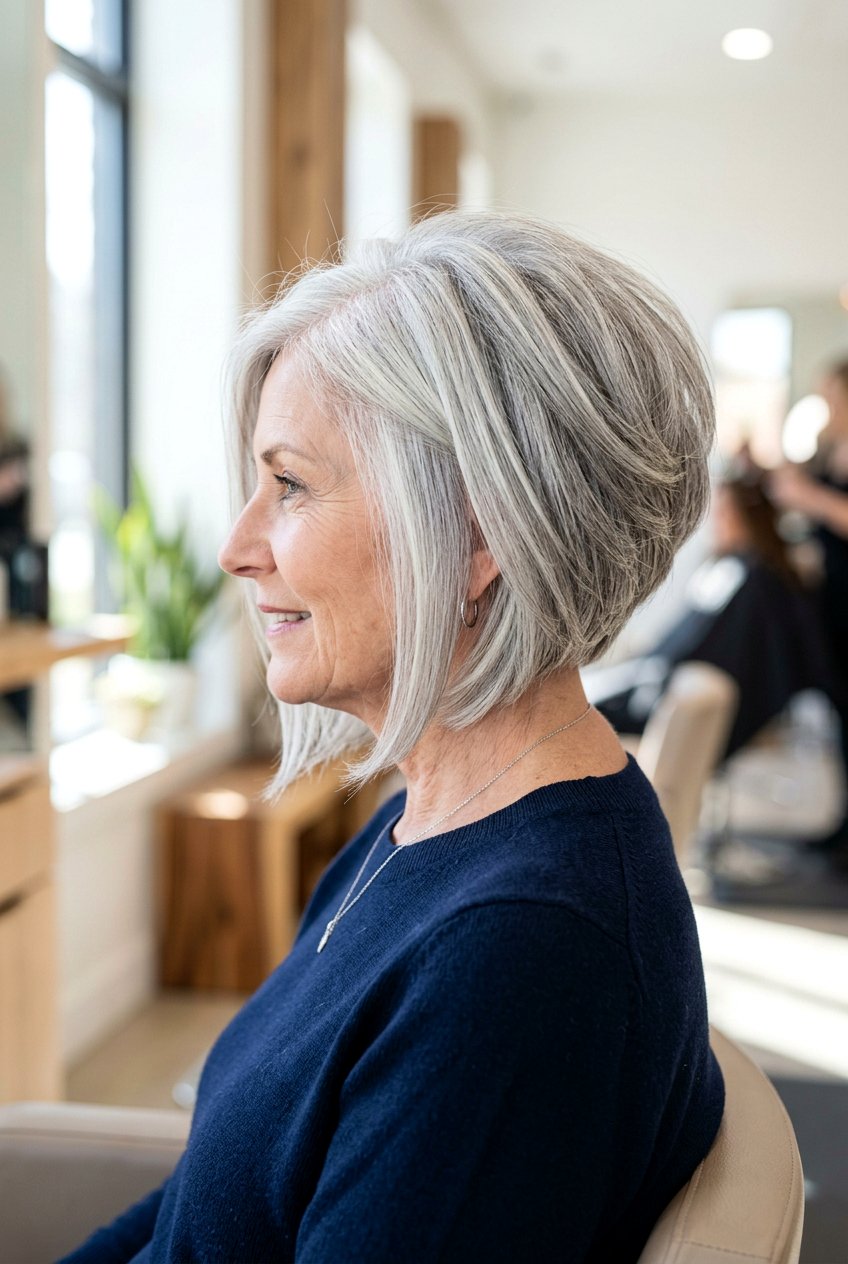 Inverted Bob Haircut - 20 wash and wear short hairstyles for older women - 20 wash and wear short hairstyles for older women