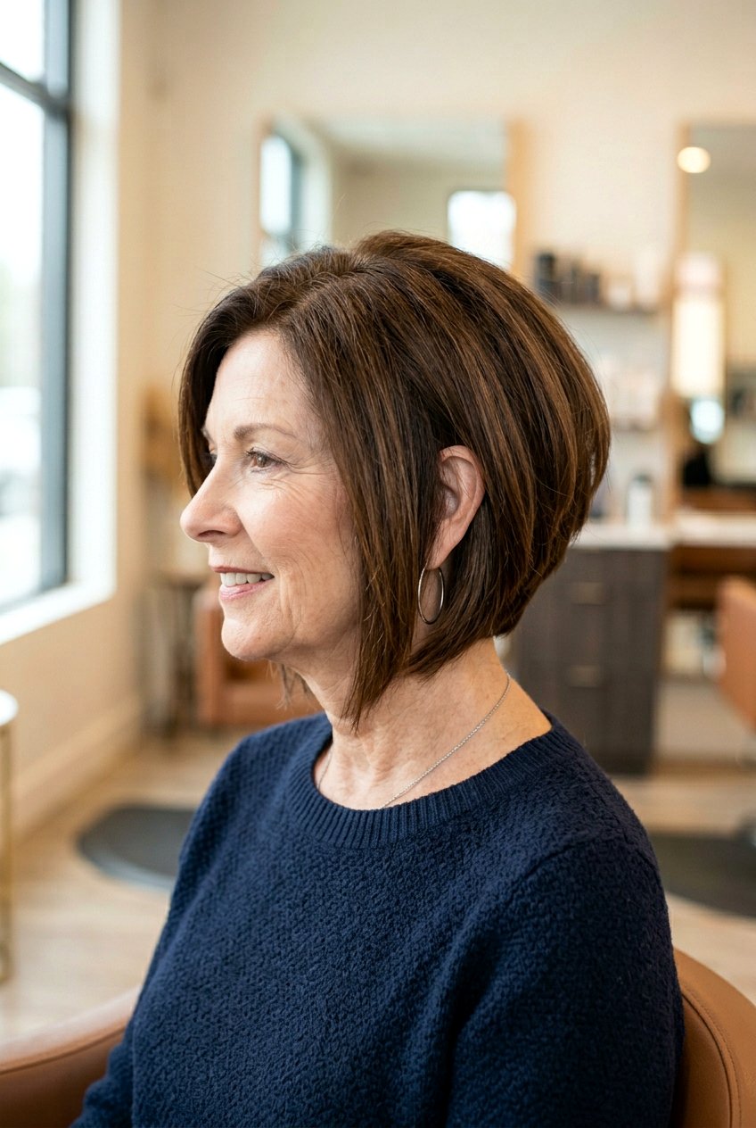 Inverted Bob Haircut - 20 best haircuts for women over 60 - 20 best haircuts for women over 60
