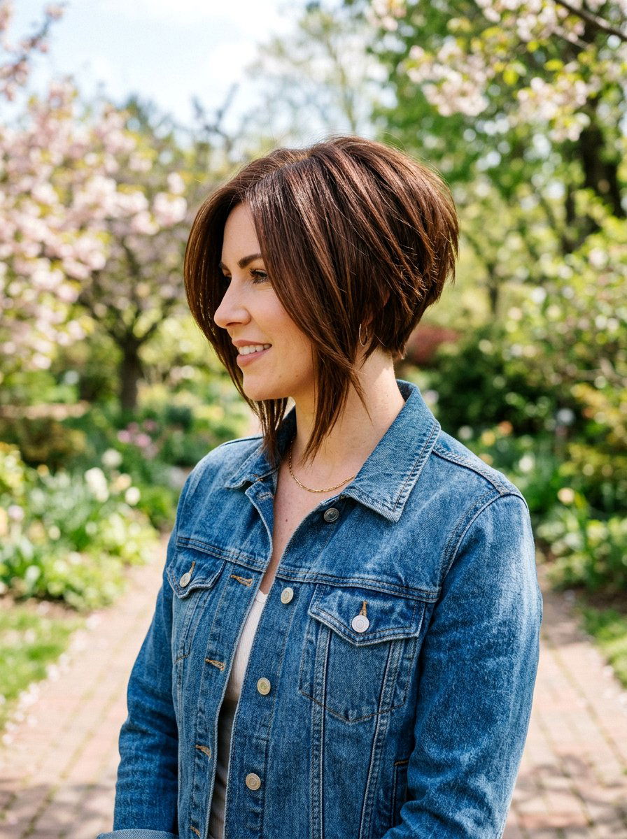 Inverted Bob Haircut - 20 haircut to fix uneven bob line - 20 haircut to fix uneven bob line