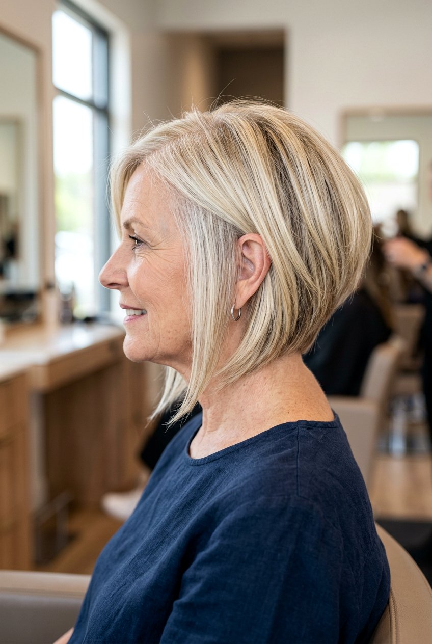 Inverted Bob Haircut - 20 flattering haircuts for older women - 20 flattering haircuts for older women