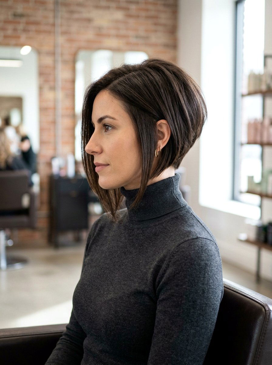 Inverted Bob Haircut - 20 polished haircut for naturally gray hair - 20 polished haircut for naturally gray hair