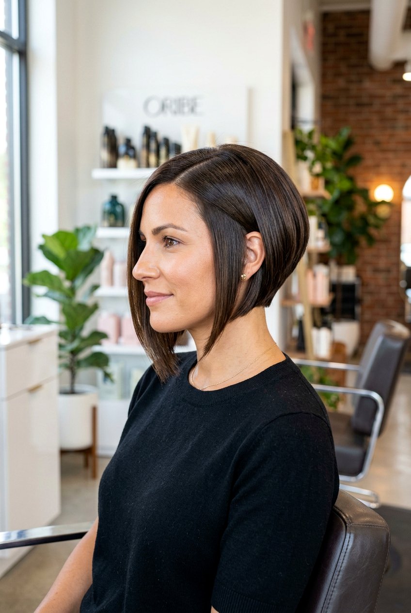 Inverted Bob Postpartum Haircut - 20 postpartum haircuts for women - 20 postpartum haircuts for women