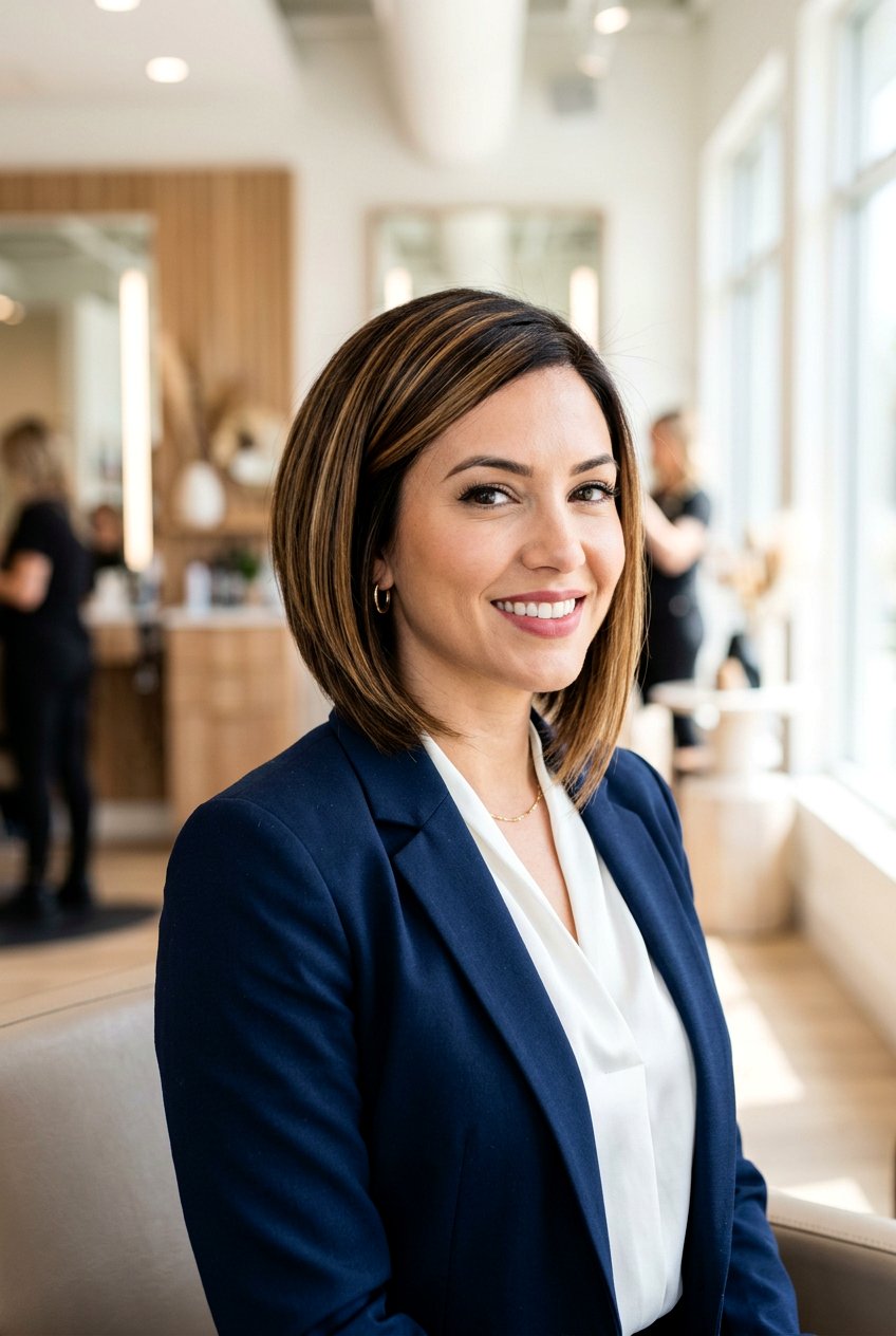 Inverted Bob With Caramel Highlights - 20 highlights for bob haircut - 20 highlights for bob haircut