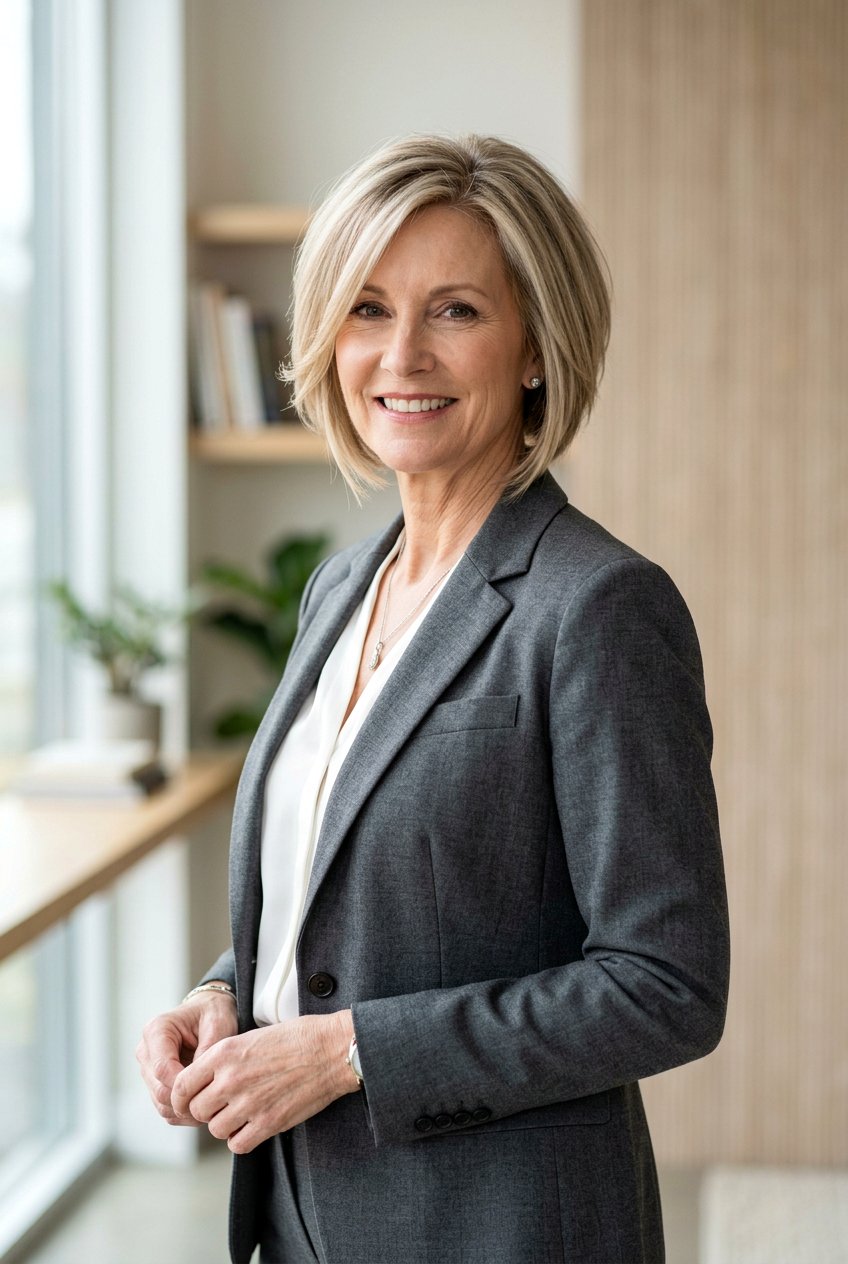 Inverted Bob With Soft Layers - 20 old money bob for mature women - 20 old money bob for mature women