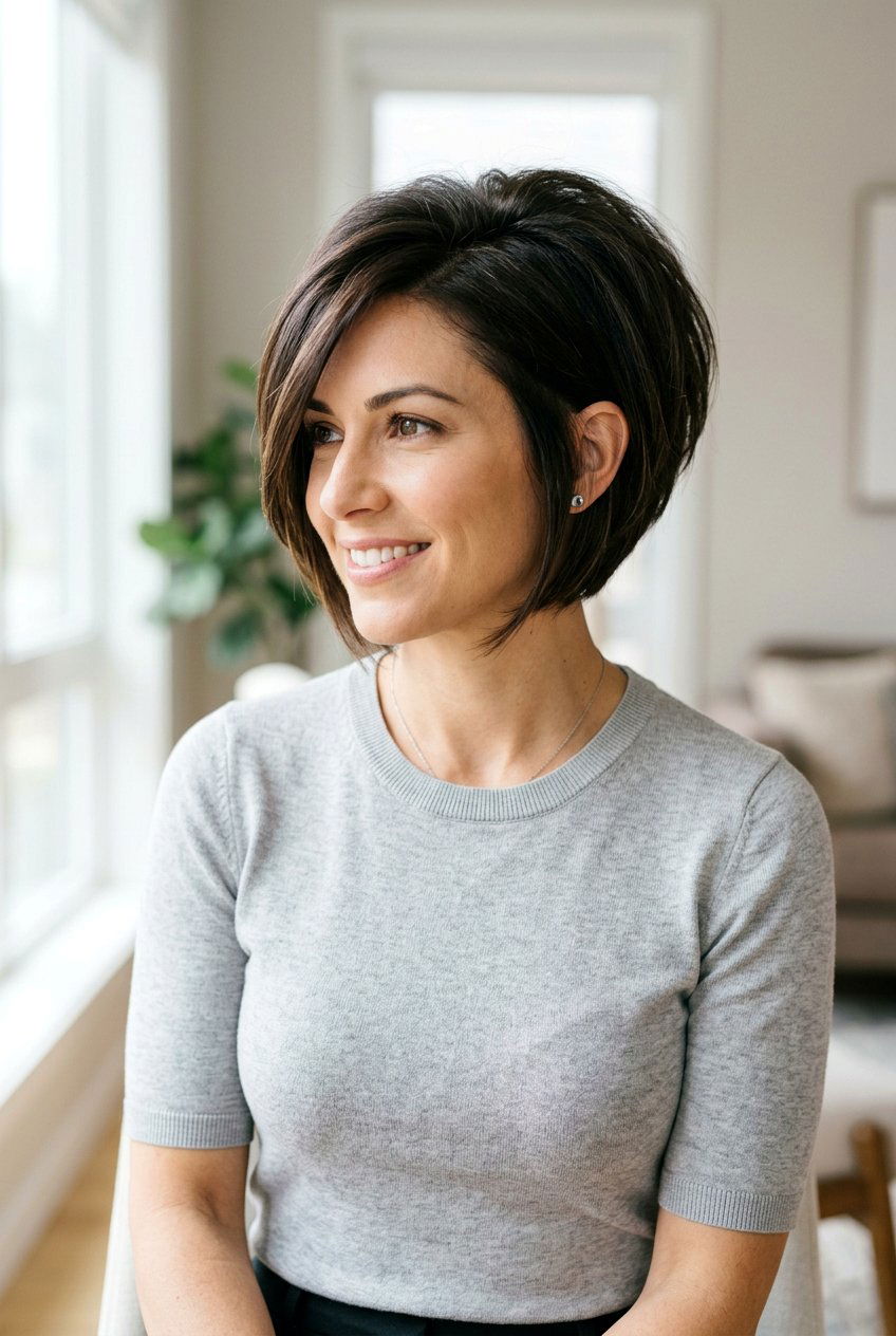 Inverted Bob for Fine Thinning Hair - 20 haircuts for thinning crown - 20 haircuts for thinning crown