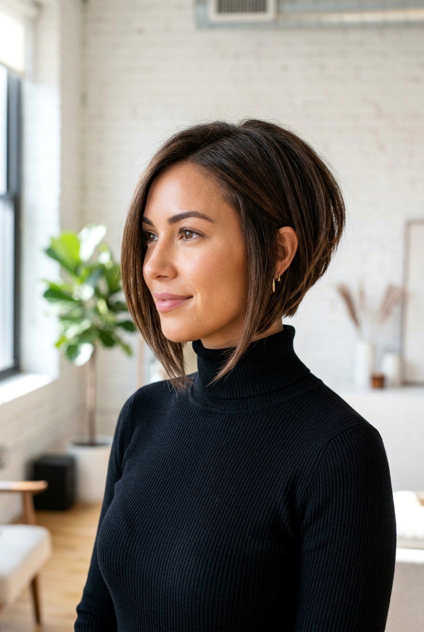 Inverted Cheekbone Bob - 20 cheekbone bob haircut - 20 cheekbone bob haircut