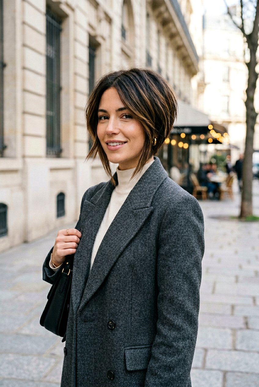 Inverted Choppy Bob - 20 choppy haircut for fine hair women - 20 choppy haircut for fine hair women