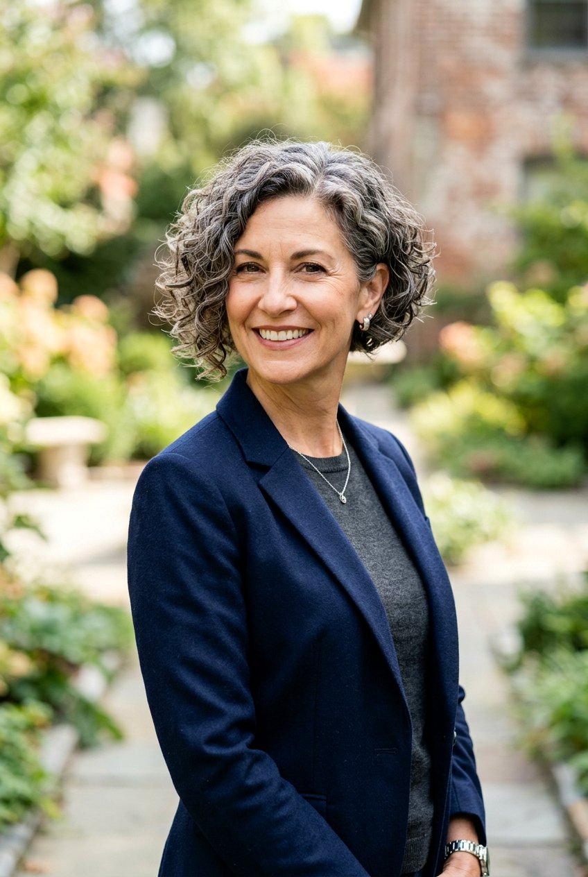 Inverted Curly Bob - 20 curly bob for women over 50 - 20 curly bob for women over 50