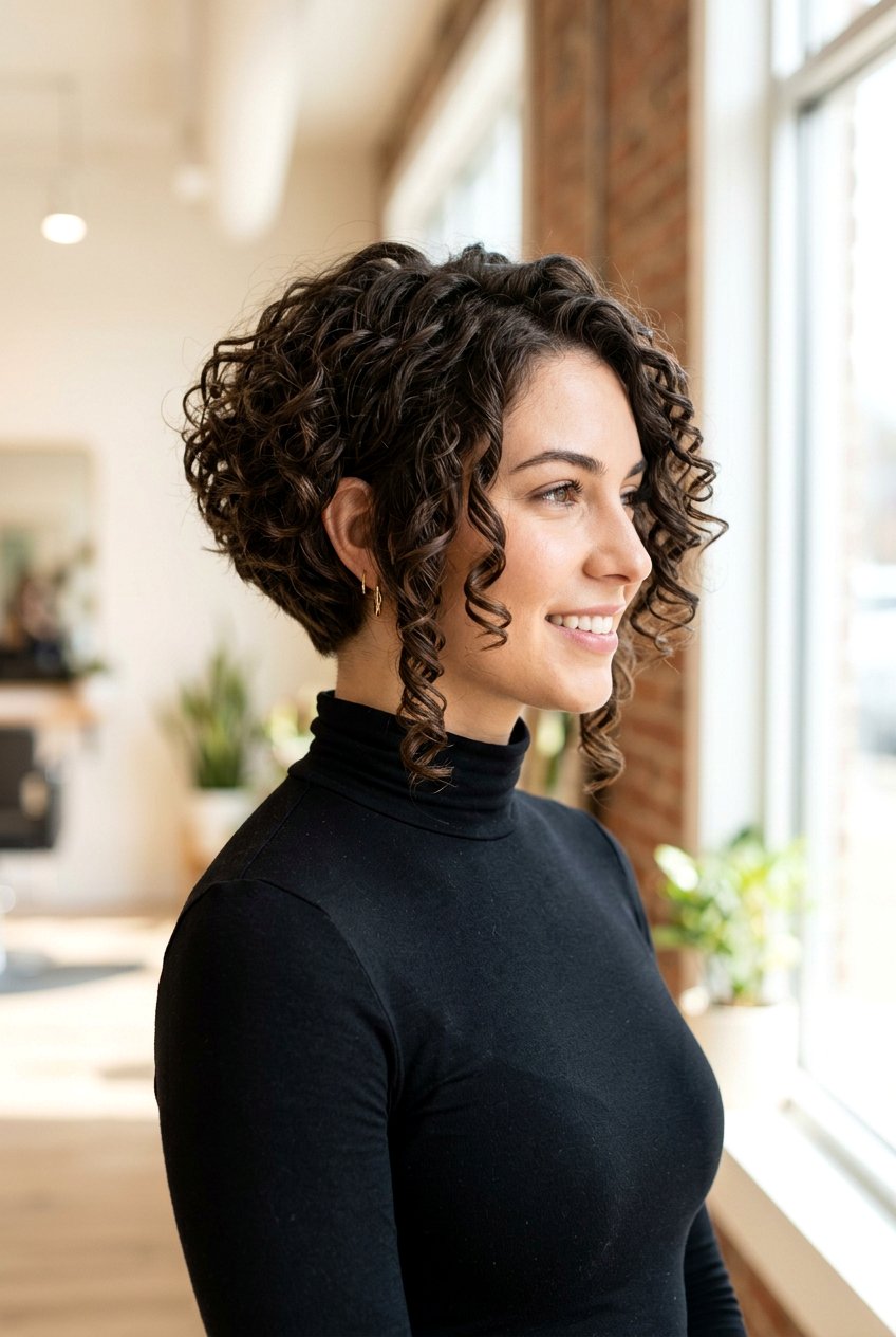 Inverted Curly Bob - 20 short curly hairstyles - 20 short curly hairstyles