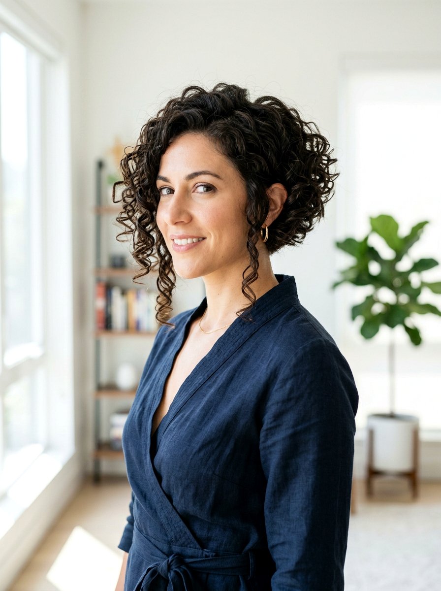 Inverted Curly Bob - 20 curly bob haircut for mature fine hair - 20 curly bob haircut for mature fine hair