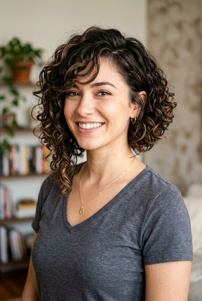 Inverted Curly Bob With Long Bangs - 20 mature curly bob with bangs - 20 mature curly bob with bangs