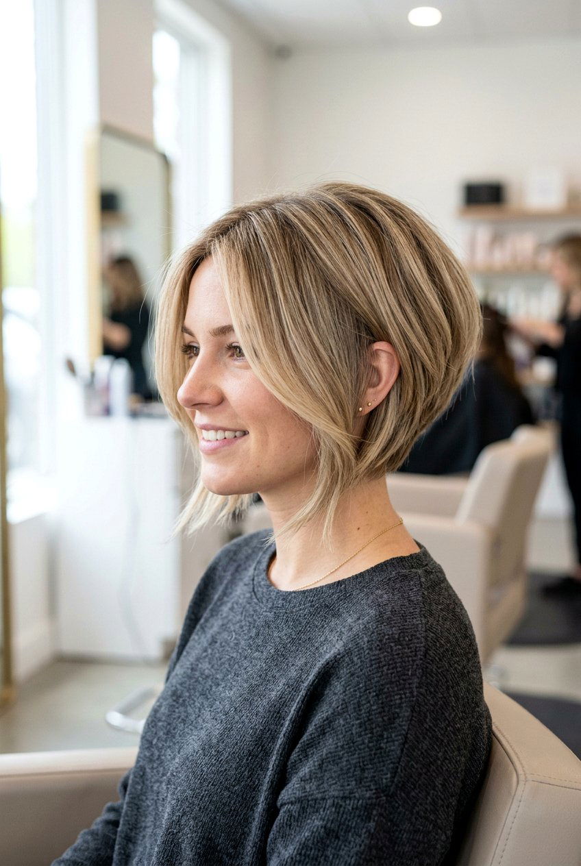 Inverted Ear Length Bob - 20 ear length bob haircut - 20 ear length bob haircut