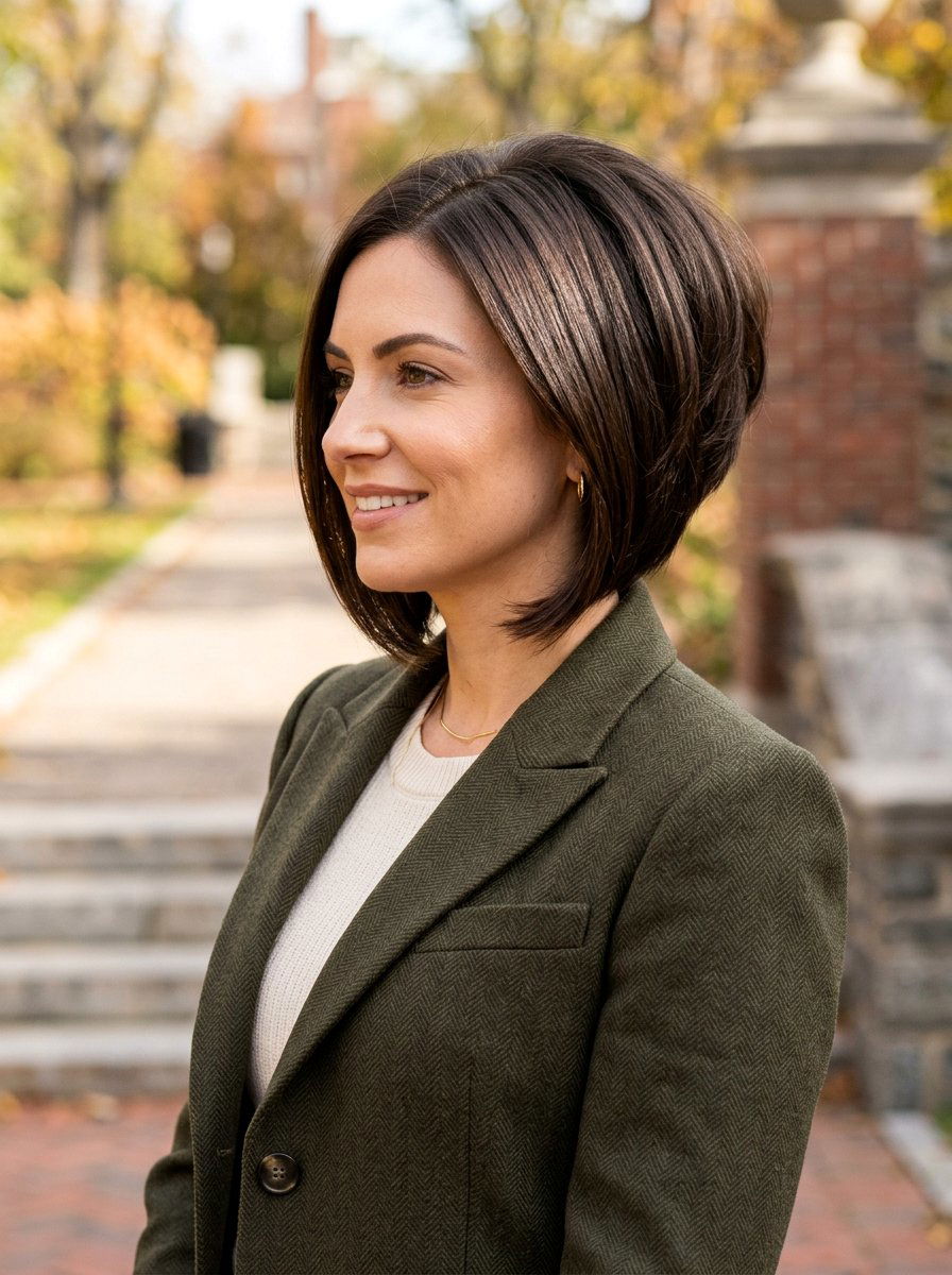 Inverted Glossy Blowout Bob - 20 glossy blowout bob for mature women - 20 glossy blowout bob for mature women