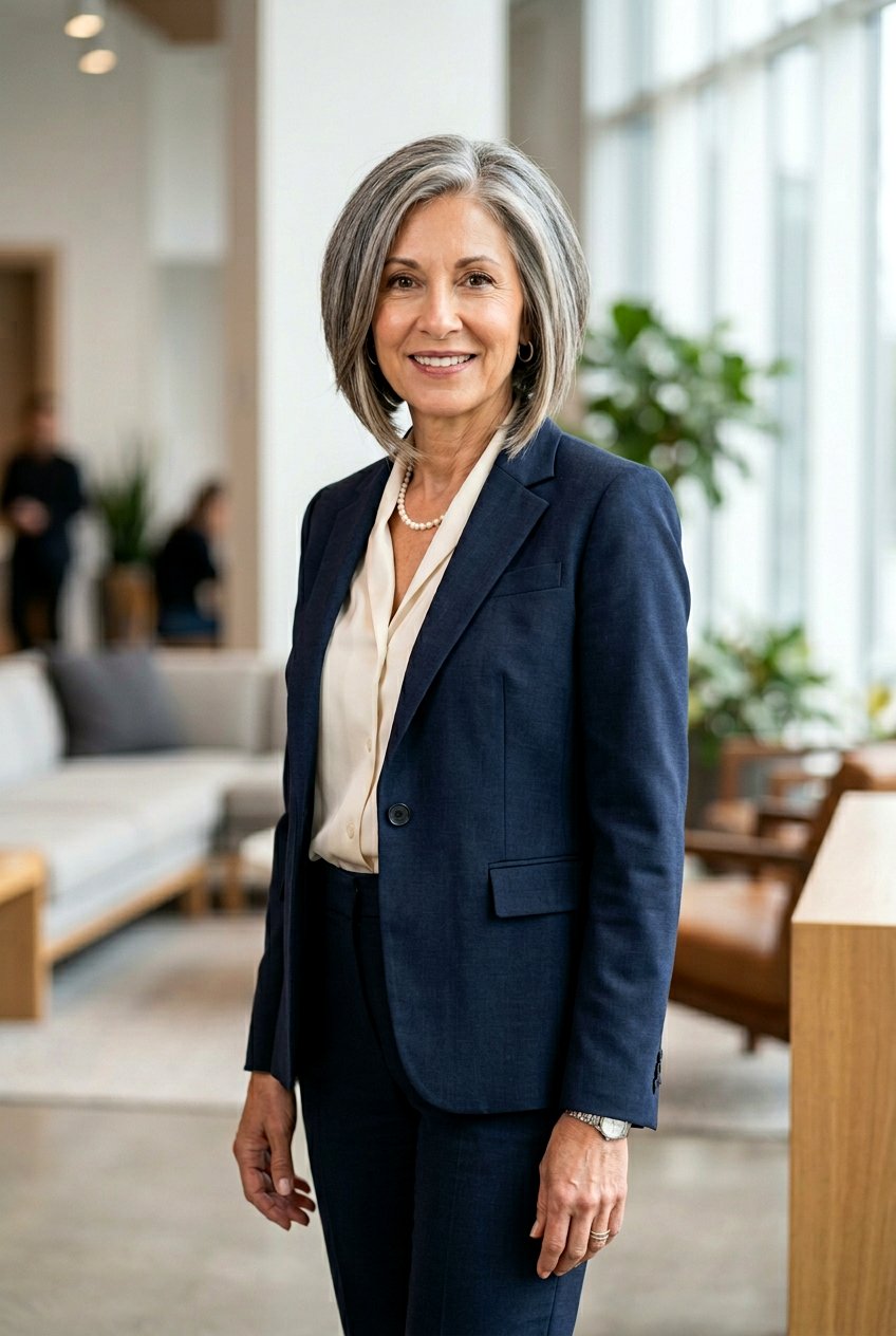 Inverted Layered Bob - 20 low maintenance layered bob for mature women - 20 low maintenance layered bob for mature women