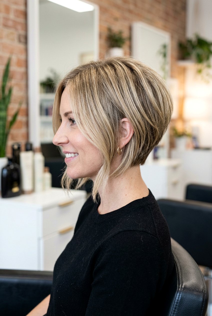 Inverted Layered Bob For Thin Hair - 20 layered haircuts for thin hair - 20 layered haircuts for thin hair