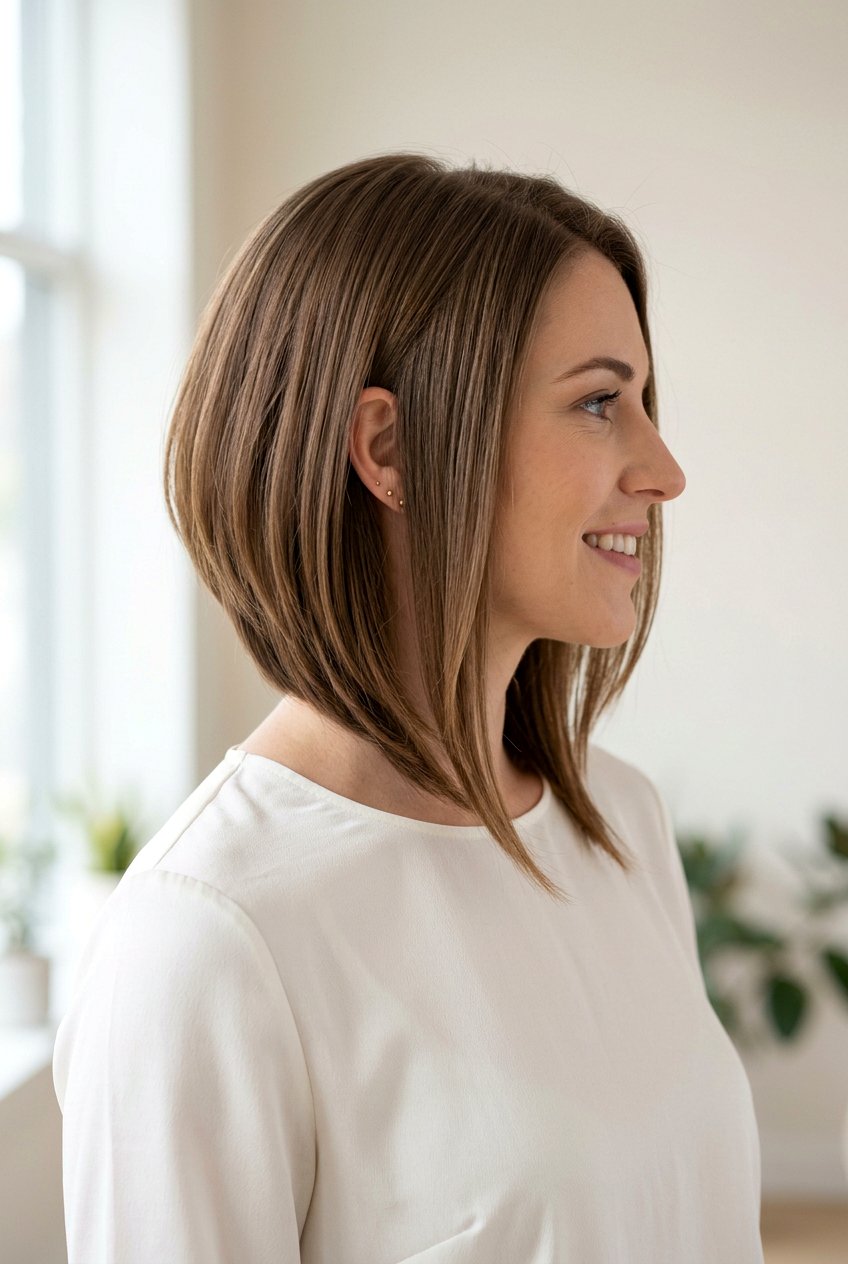 Inverted Layered Long Bob For Movement - 20 layered long bob for women - 20 layered long bob for women