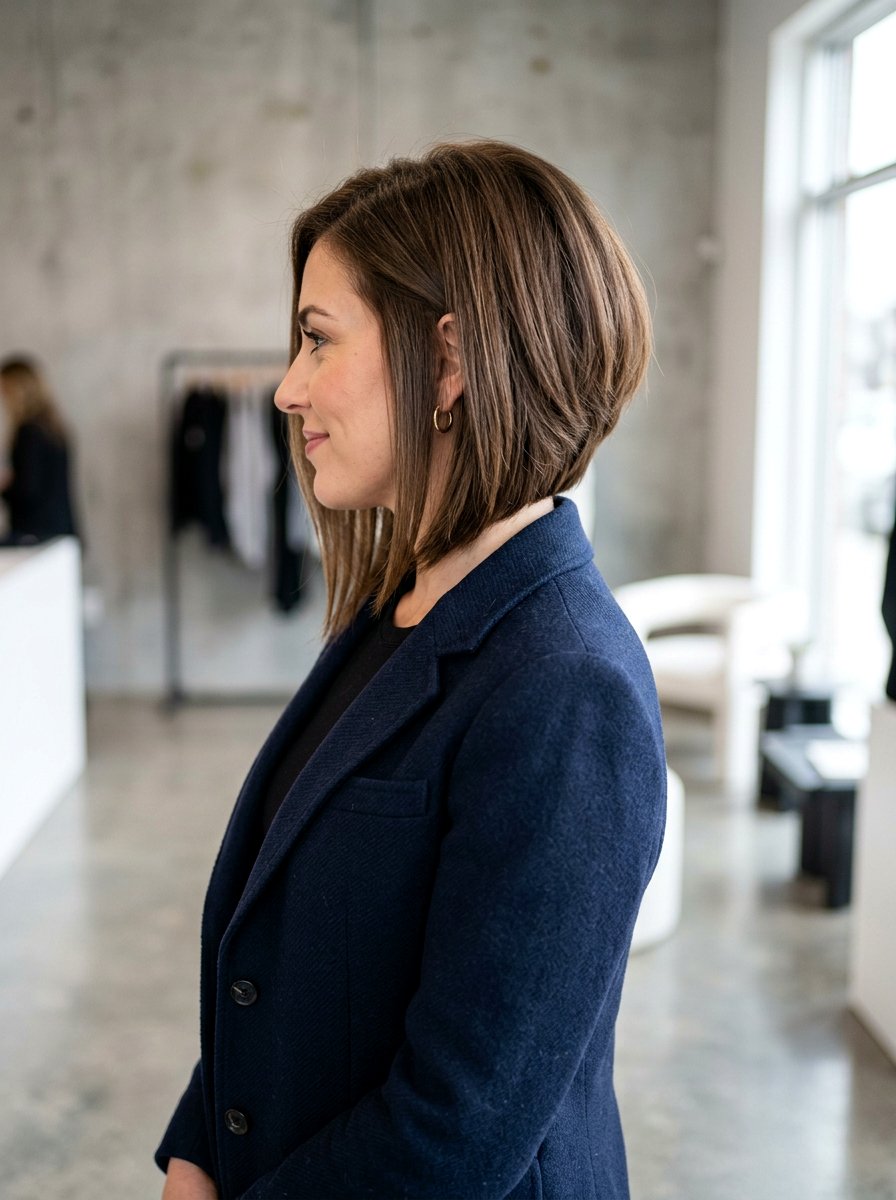 Inverted Lob Haircut - 20 polished lob for mature women - 20 polished lob for mature women