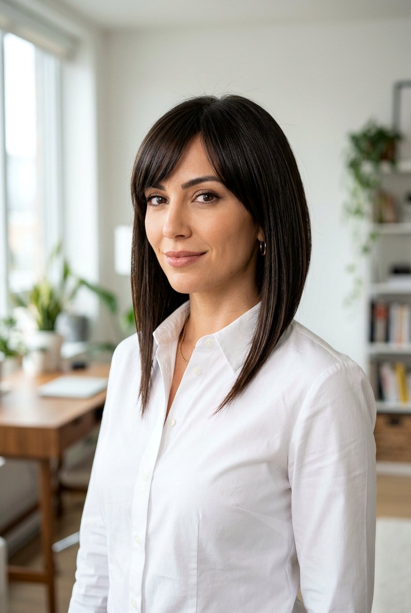 Inverted Long Bob With Long Bangs - 20 long bob with bangs - 20 long bob with bangs