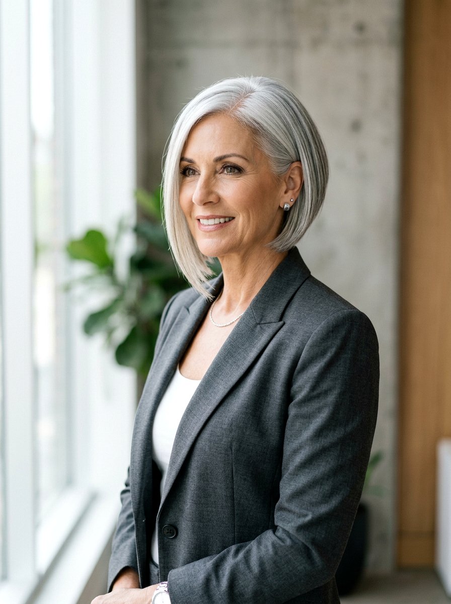 20 Stacked Bob Looks for Fine Gray Hair: Volume & Style – Lovelyish