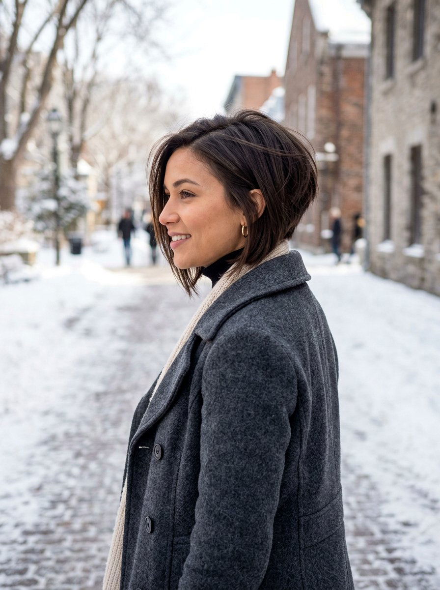 Inverted Winter Lob - 20 winter lob haircut ideas - 20 winter lob haircut ideas