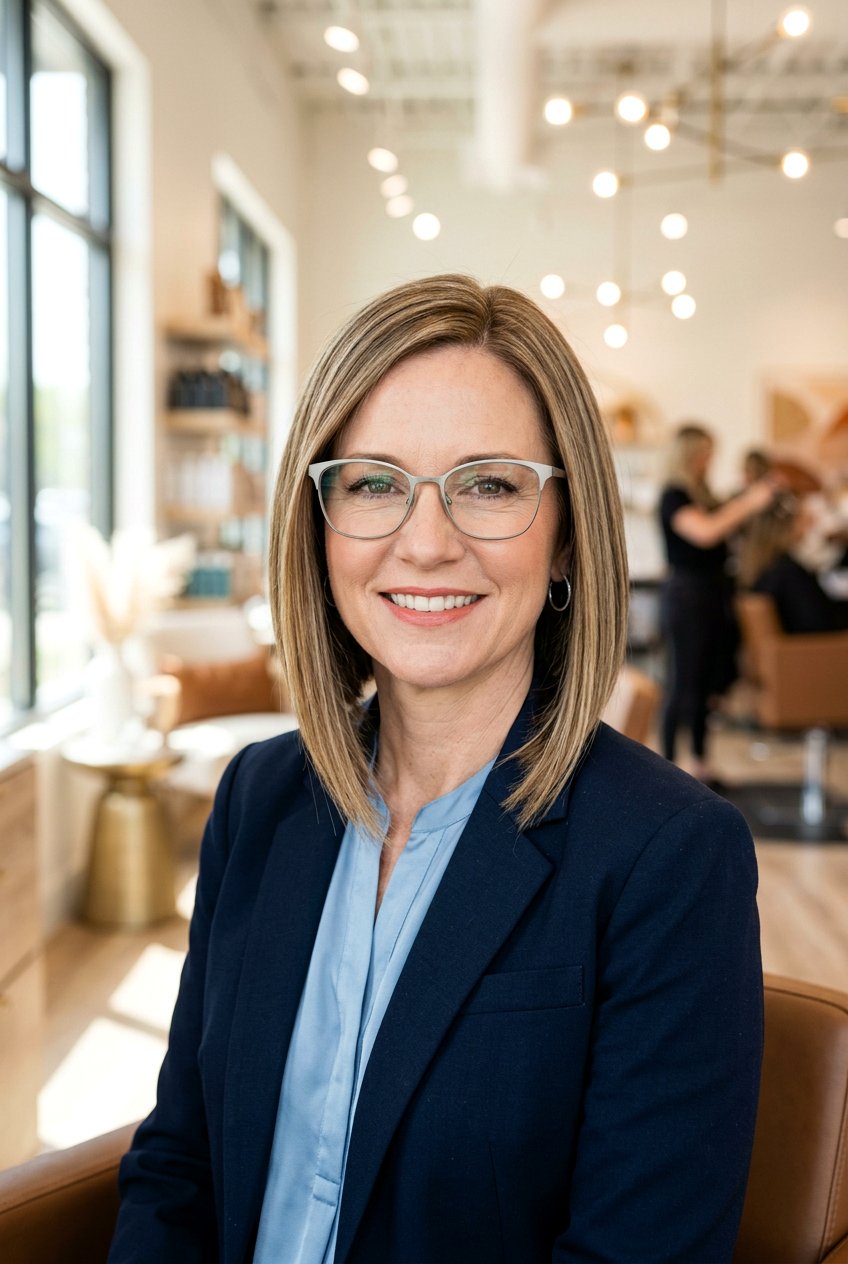 Inverted bob - 20 hairstyles for women over 40 with glasses - 20 hairstyles for women over 40 with glasses