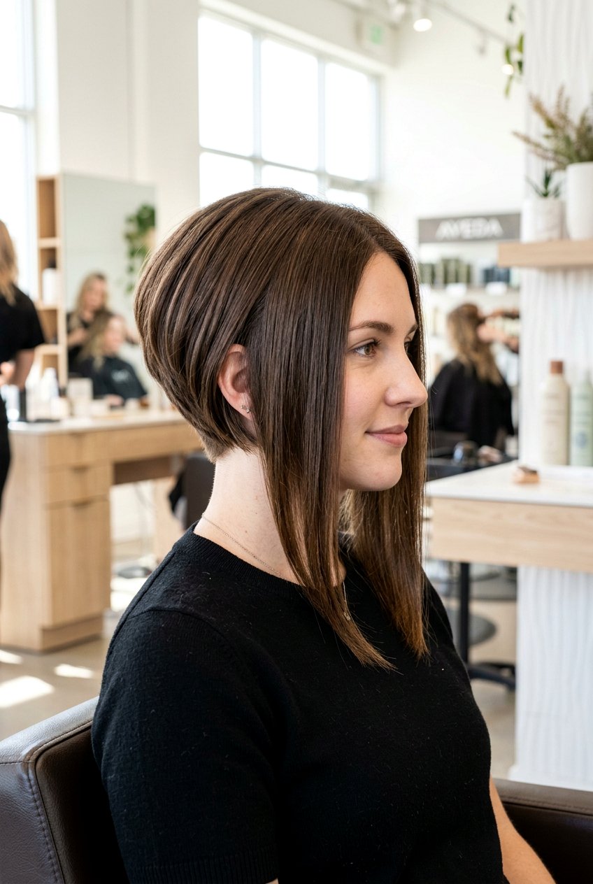 Inverted bob haircut - 20 hairstyles for double chin face - 20 hairstyles for double chin face