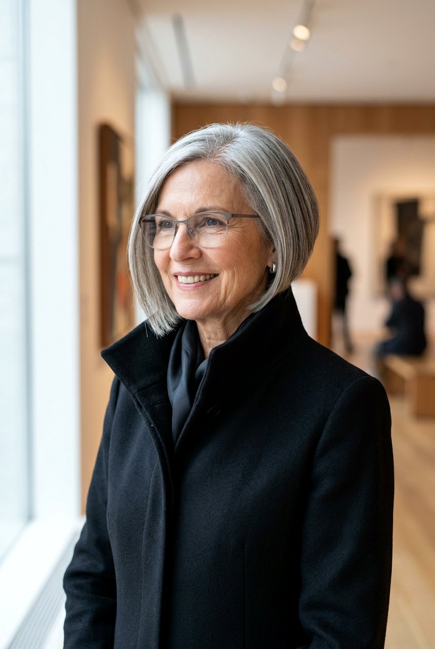 Inverted chin length bob - 20 elegant chin length bob for older women - 20 elegant chin length bob for older women