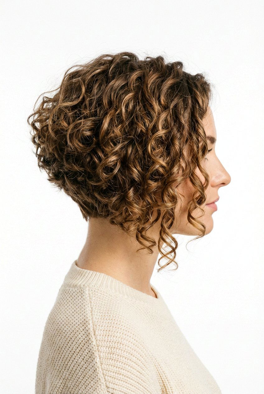 Inverted curly bob - 20 curly bob hairstyles - 20 curly bob hairstyles
