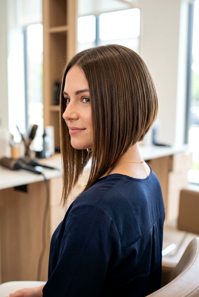 Inverted lob - 20 straight hairstyles for medium hair - 20 straight hairstyles for medium hair