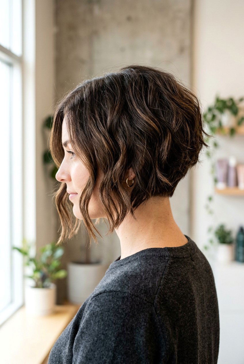 Inverted wavy bob - 20 short wavy hairstyles - 20 short wavy hairstyles