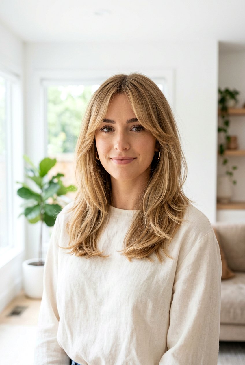 Invisible Layers Haircut With Curtain Bangs - 20 invisible layers haircut - 20 invisible layers haircut