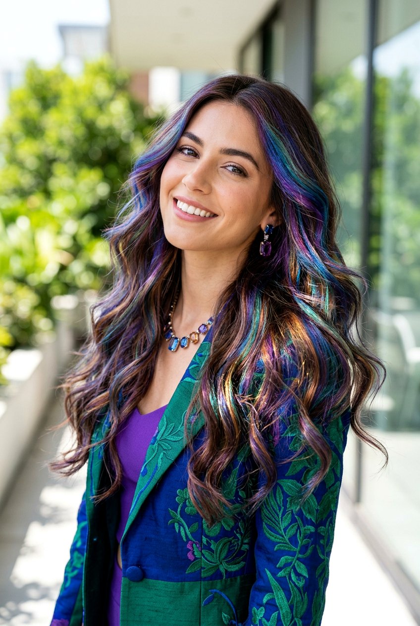 Iridescent Gemstone Hologram Hair - 20 iridescent hair color - 20 iridescent hair color