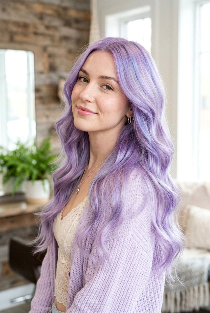 Iridescent Lavender Purple Hair - 20 iridescent hair color - 20 iridescent hair color