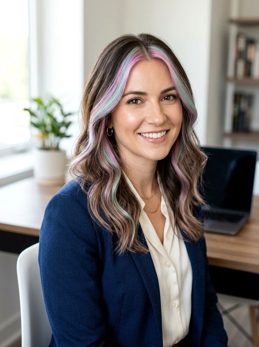 Iridescent Pastel Balayage Money Piece - 20 iridescent pastel balayage - 20 iridescent pastel balayage