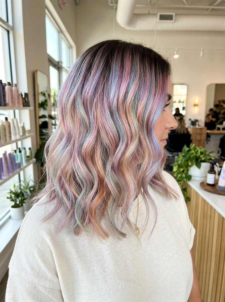 Iridescent Pastel Balayage With Shadow Root - 20 iridescent pastel balayage - 20 iridescent pastel balayage