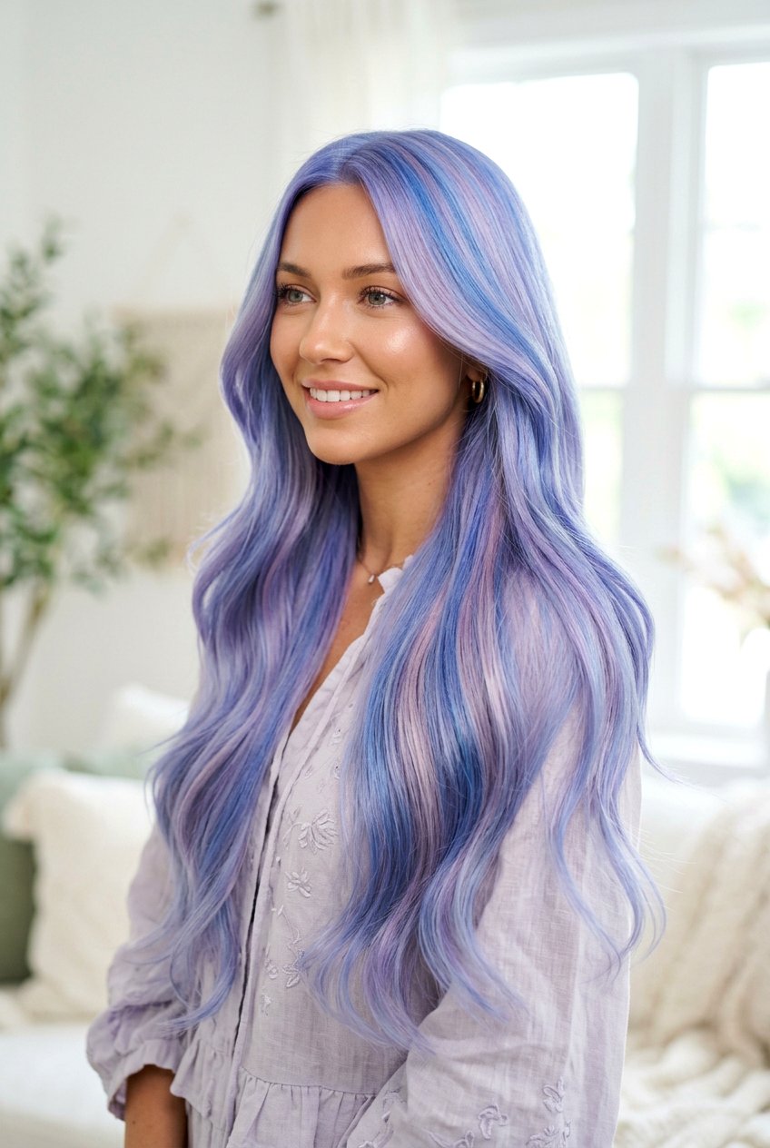 Iridescent Periwinkle Blue Purple Hair - 20 iridescent hair color - 20 iridescent hair color