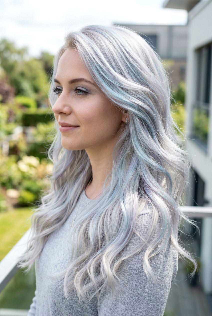 Iridescent icy blonde hair - 20 icy blonde hair color - 20 icy blonde hair color