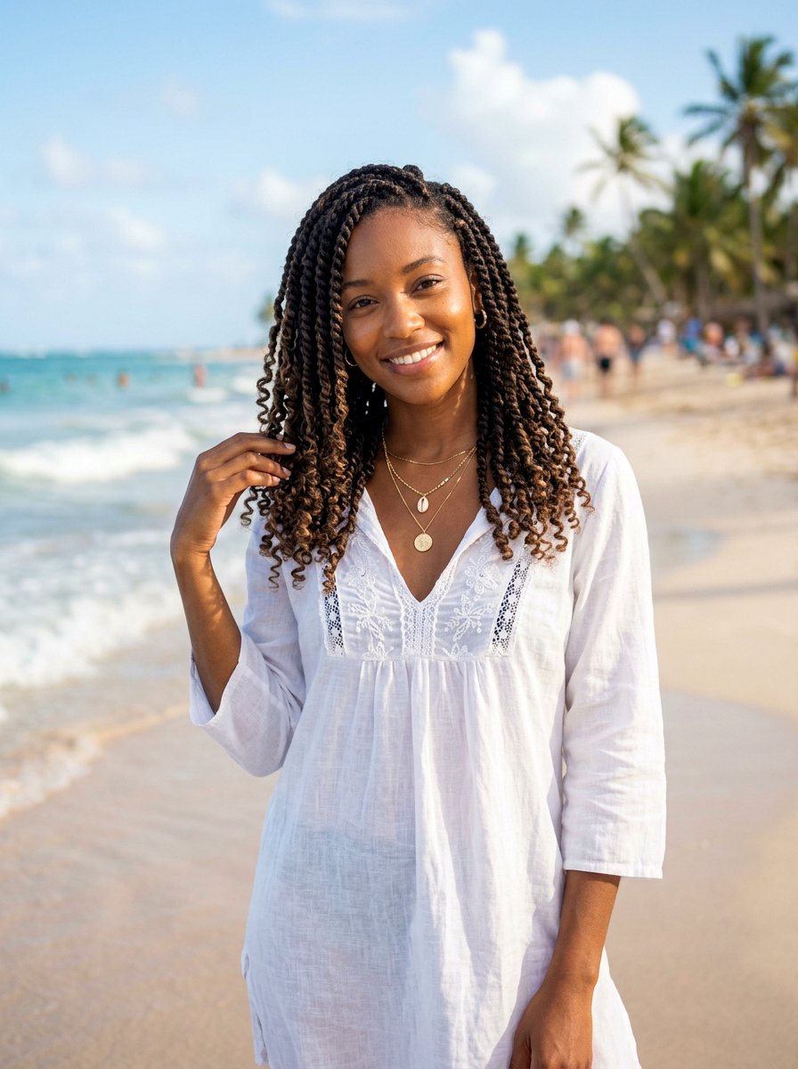 Island Twists - 20 summer protective styles for black women - 20 summer protective styles for black women