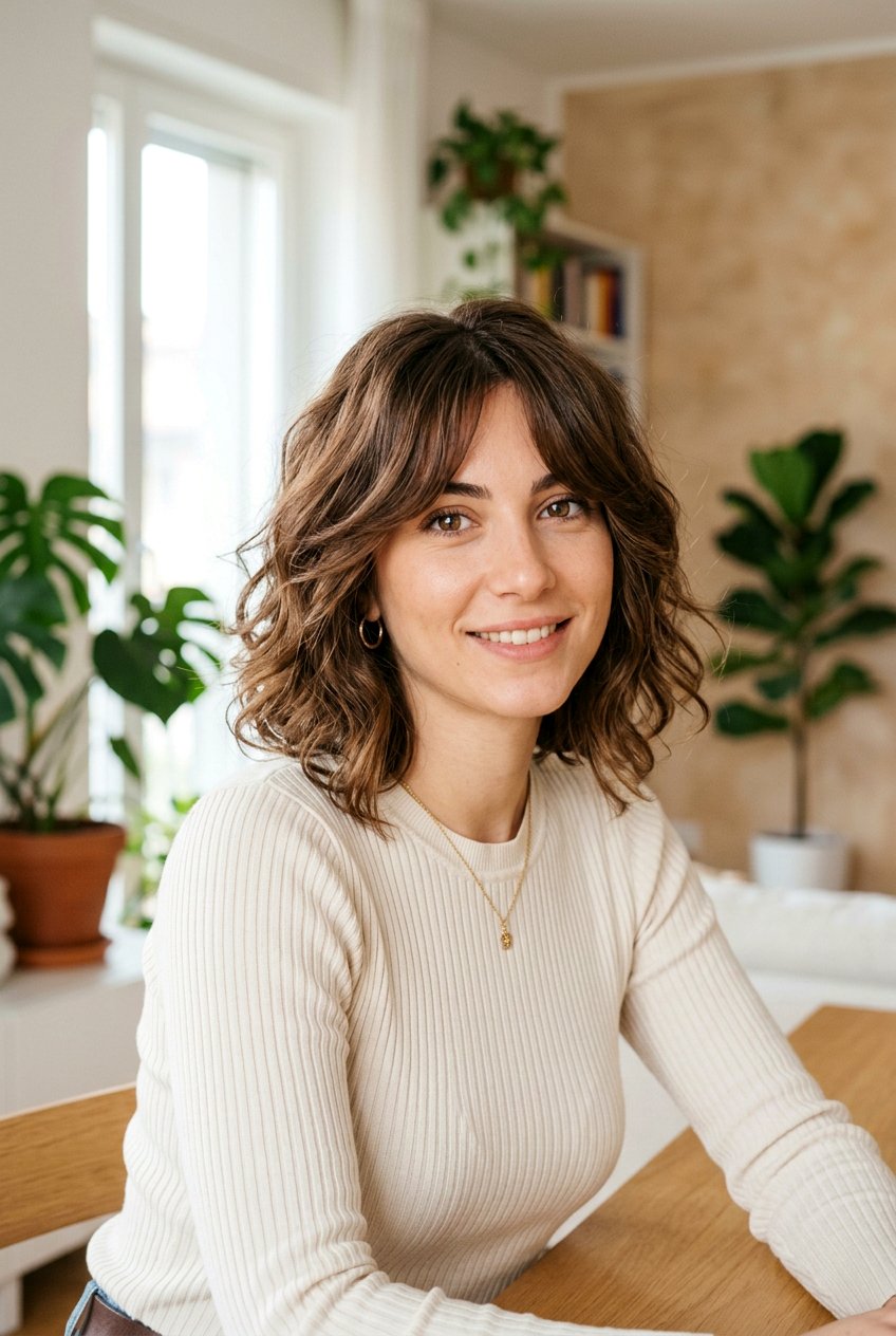 Italian Bob With Curtain Bangs And Face Framing Layers - 20 italian bob with curtain bangs - 20 italian bob with curtain bangs