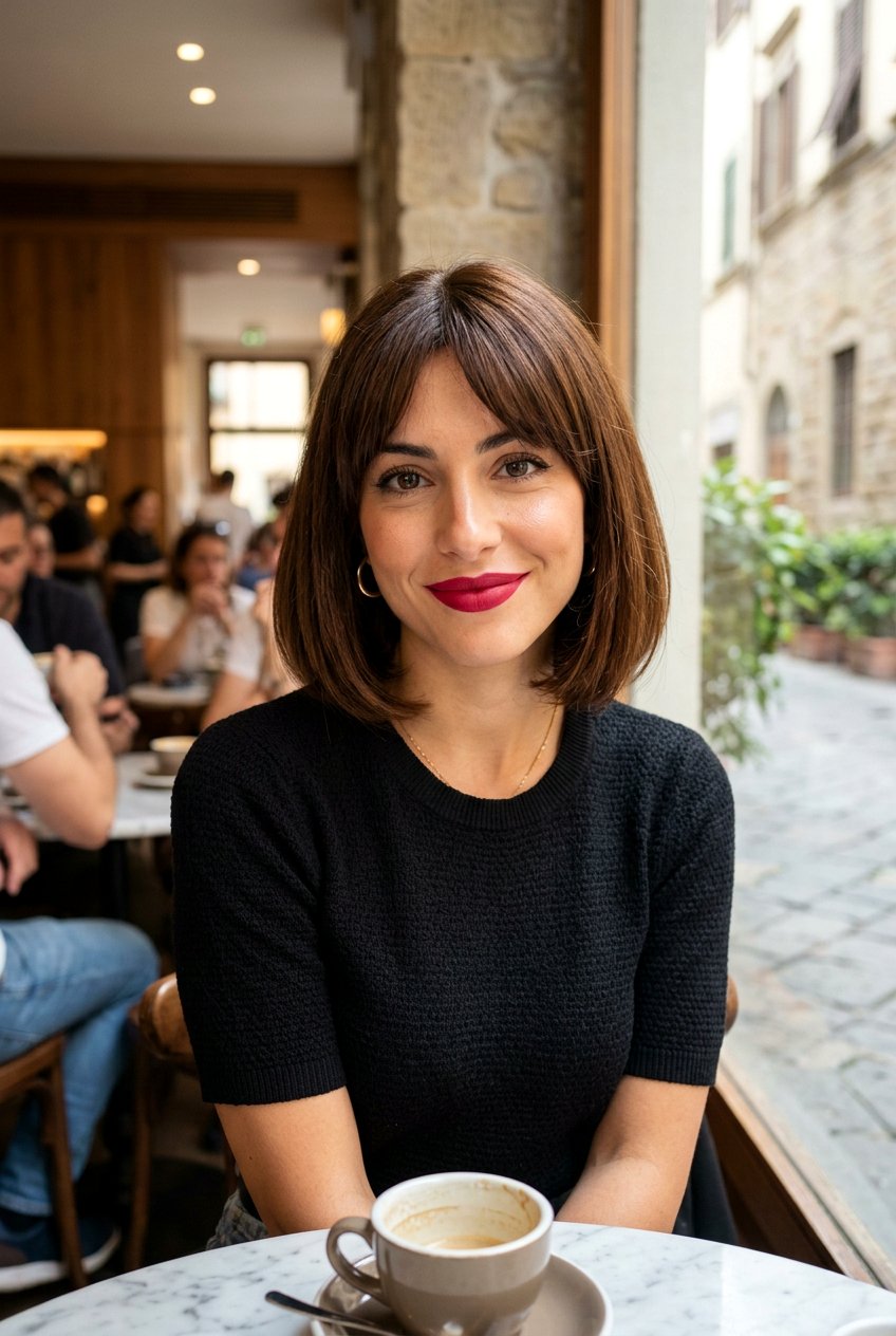 Italian Bob With Shorter Curtain Bangs - 20 italian bob with curtain bangs - 20 italian bob with curtain bangs